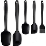 Trunex 5-Piece Silicone Spatula Set with Oil Brush – Heat Resistant Baking Tools