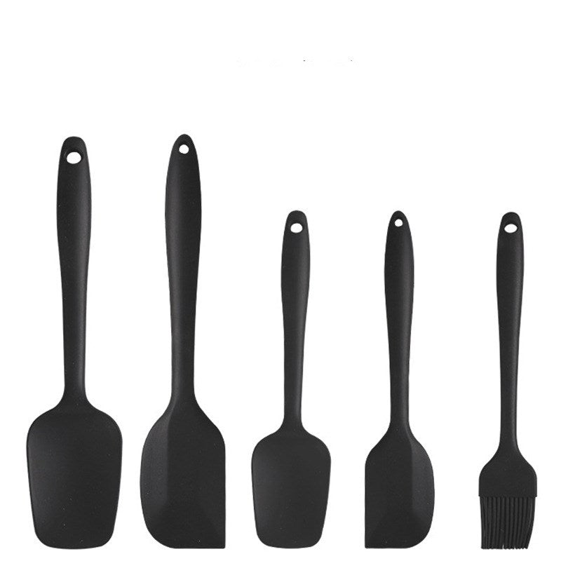 Trunex 5-Piece Silicone Spatula Set with Oil Brush – Heat Resistant Baking Tools