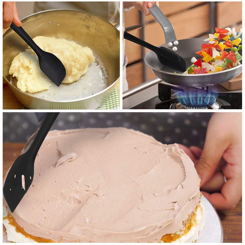 Trunex 5-Piece Silicone Spatula Set with Oil Brush – Heat Resistant Baking Tools