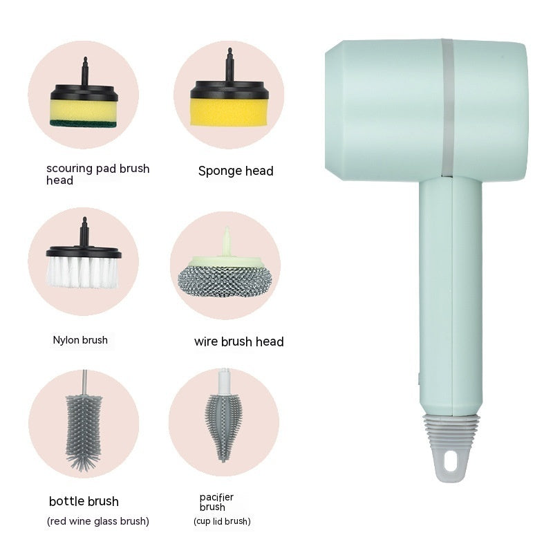 Electric Cleaning Brush – Rechargeable Spin Scrubber for Kitchen, Dishes, Tiles & Bathroom