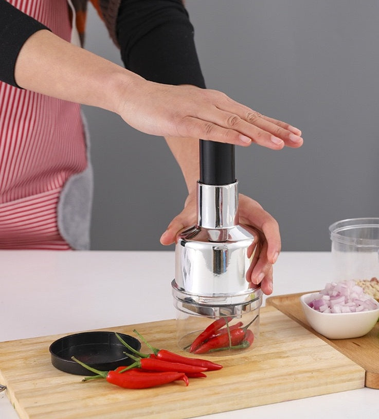 Trunex Clap Knife Vegetable & Garlic Cutter – Manual Stainless Steel Kitchen Chopper