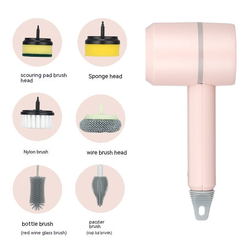 Electric Cleaning Brush – Rechargeable Spin Scrubber for Kitchen, Dishes, Tiles & Bathroom