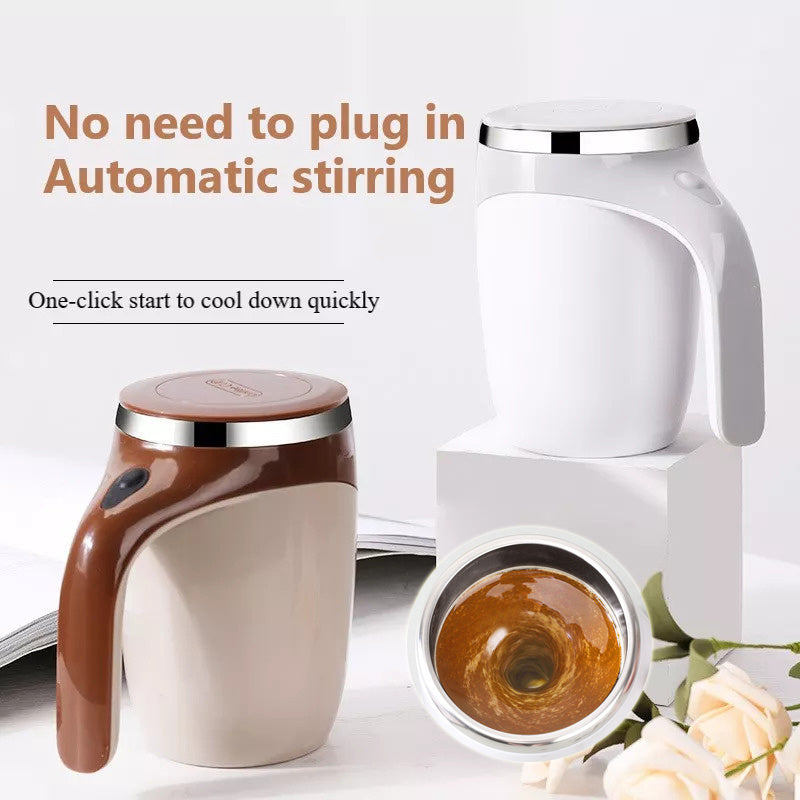 Rechargeable Automatic Electric Stirring Cup – Magnetic Rotating Coffee & Milkshake Cup